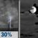 Saturday Night: Chance Showers And Thunderstorms then Mostly Cloudy