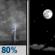 Tuesday Night: Showers And Thunderstorms then Mostly Clear