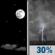 Tuesday Night: Mostly Clear then Chance Showers And Thunderstorms
