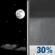 Monday Night: Mostly Clear then Chance Rain Showers