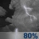 Tuesday Night: Showers and thunderstorms. Mostly cloudy, with a low around 66. Southwest wind 6 to 10 mph, with gusts as high as 22 mph. Chance of precipitation is 80%. Tuesday Night: Showers And Thunderstorms