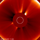 Latest LASCO C2 image of the Sun