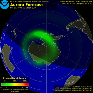 Current Southern hemispheric power input map