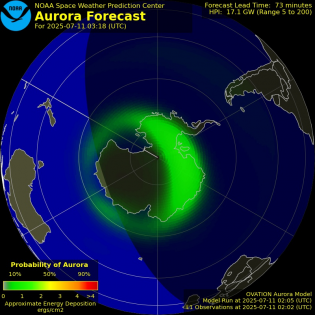 Current Southern hemispheric power input map