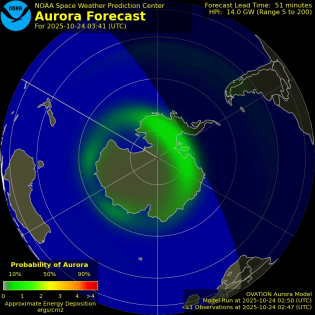Current Southern hemispheric power input map