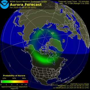 Current Northern hemispheric power input map