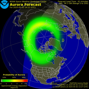 Current Northern hemispheric power input map