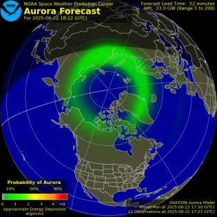Current Northern hemispheric power input map