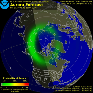 Current Northern hemispheric power input map
