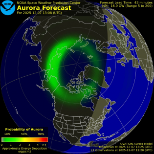 Current Northern hemispheric power input map
