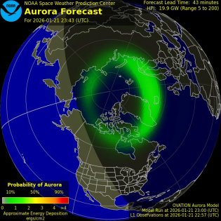 Current Northern hemispheric power input map
