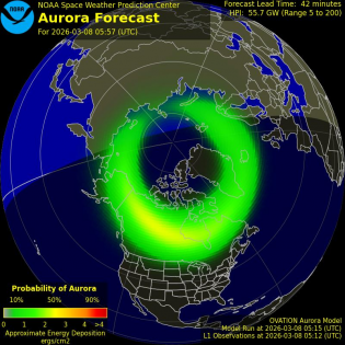 Current Northern hemispheric power input map