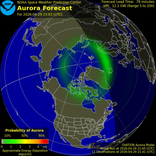 Current Northern hemispheric power input map