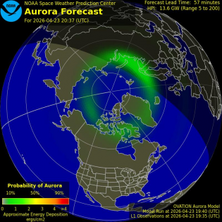 Current Northern hemispheric power input map