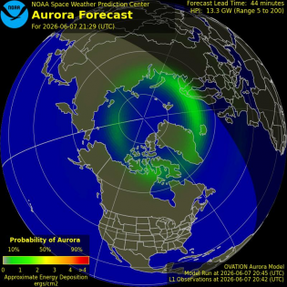 Current Northern hemispheric power input map