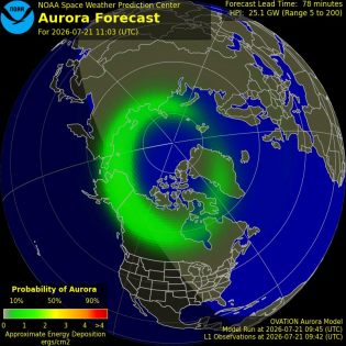 Current Northern hemispheric power input map