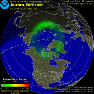 Current Northern hemispheric power input map