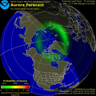 Current Northern hemispheric power input map