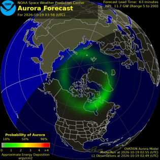 Current Northern hemispheric power input map