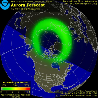 Current Northern hemispheric power input map